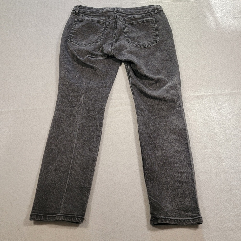 LOFT Ann Taylor Jeans Women's Curvy Skinny Black Wash Denim Size 29/8‎ Mid Rise - Picture 6 of 10